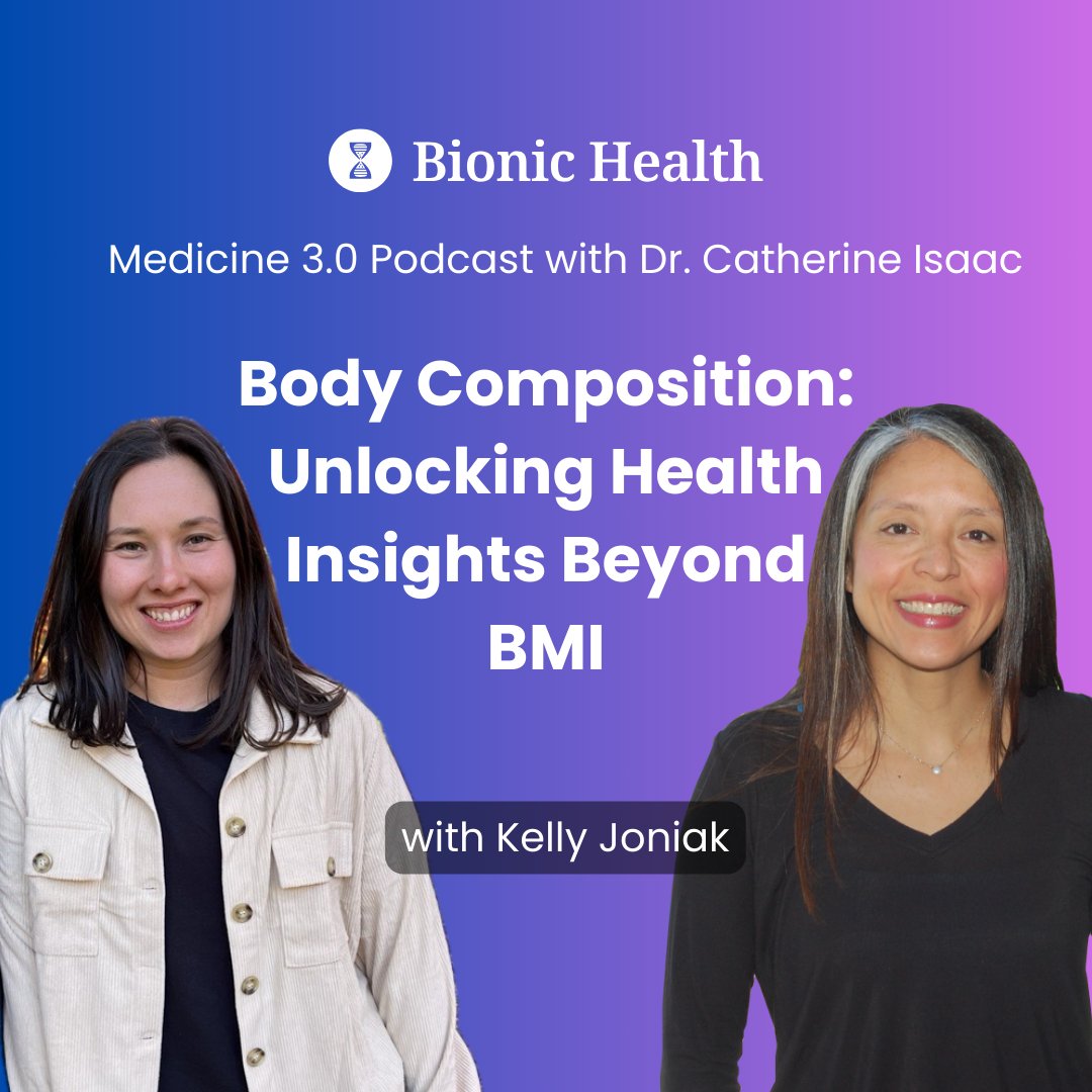 NOW LIVE: Body Composition and Unlocking Health Insights Beyond BMI🔬

Dr. Catherine Isaac &amp;  Kelly Joniak reveal why DXA scans are essential for truly understanding your health &amp; how to act on the data. Listen to Medicine 3.0 now!

#BionicHealth #PrecisionMedicine