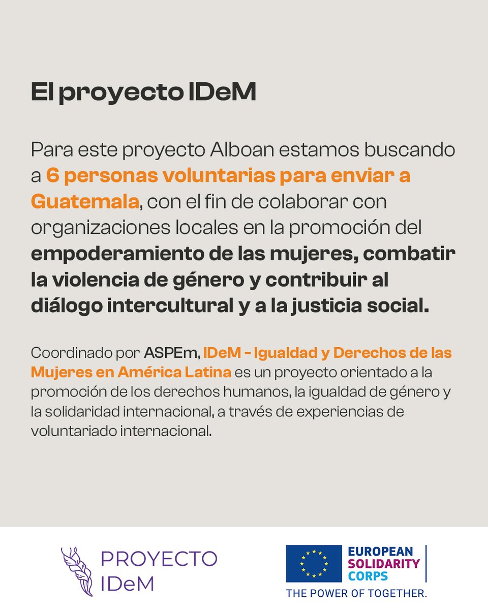 ALBOANongd's tweet photo. 🌍 Te vas con ganas de cambiar el mundo... Y vuelves con el mundo cambiado dentro de ti. No vuelves igual después de una experiencia así.
✨ Si algo se te mueve por dentro… Ya estás lista o listo para dar el paso.
#IDeM #ProyectoIDeM #CuerpoEuropeodeSolidaridad https://t.co/hM6RsbLon3