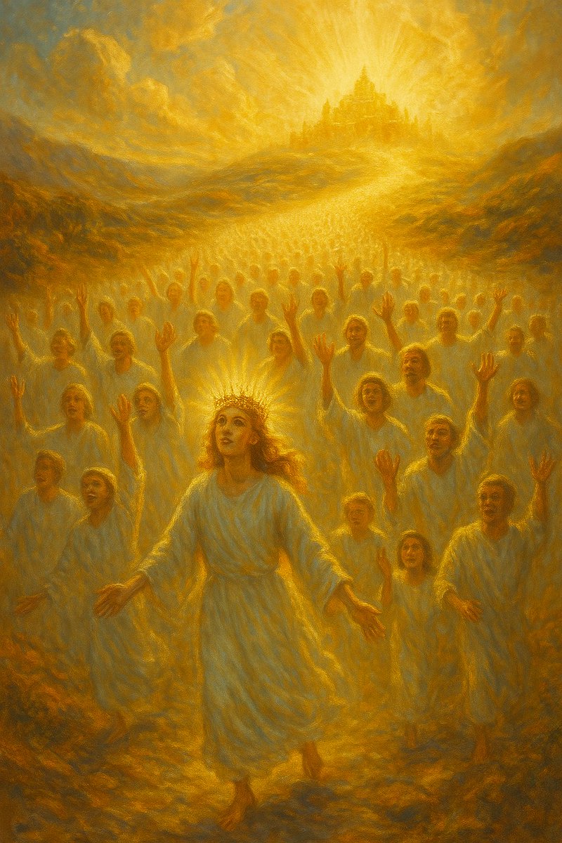 AgapeSowers's tweet photo. The ransomed don’t just return—they arrive with songs and crowns of joy.
Pain can’t follow you into Zion.
Sorrow flees.
Gladness reigns.
The remnant isn’t escaping—we’re ascending.
#Isaiah35 #RansomedOfTheLord #RemnantJoy #AgapeSowers #EverlastingJoy https://t.co/Hqs6ggAN9S