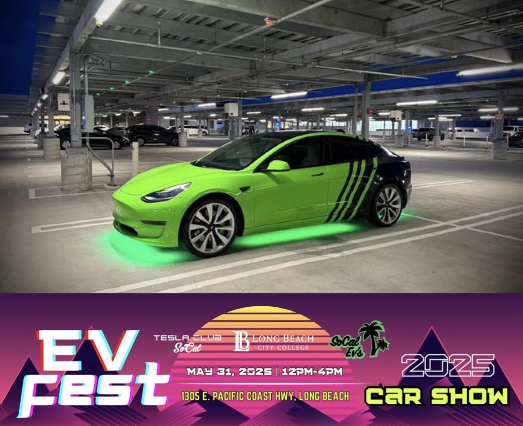 TeslaClubSoCal's tweet photo. CONFIRMED: @IconicTesla 

Celebrating 7 Years of Electrified EVents!
EV Fest Fundraiser for @LBCityCollege Auto Tech Program.

— 205 EV's Registered | Don't Wait —
RSVP: Limited Spaces, REGISTER TODAY !!

https://t.co/Hxo3kJzqcm https://t.co/eC6VhUfhO6