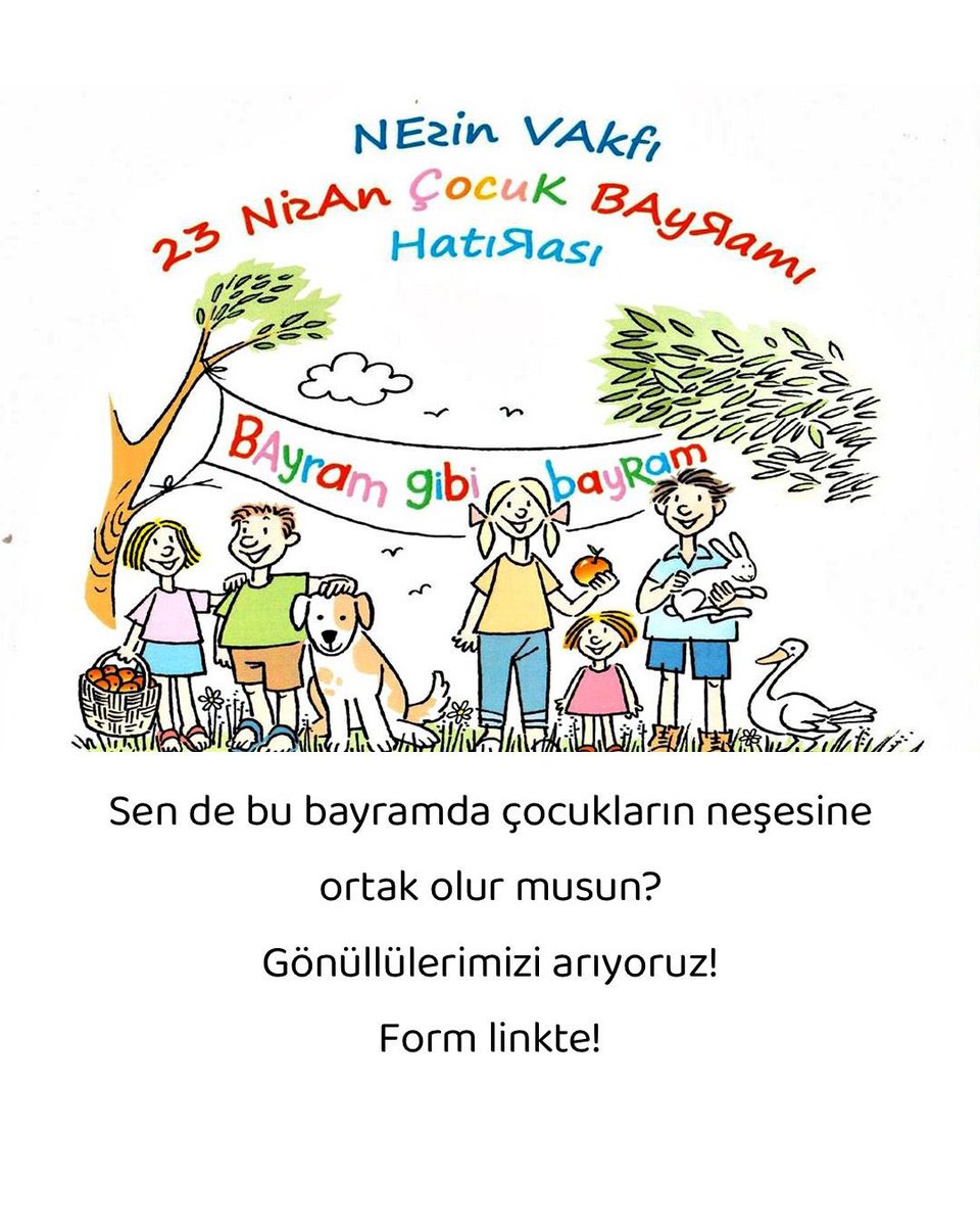 23 Nisan Şenliğimizde gönüllü ol. forms.office.com/r/1Bk6QZz9p4