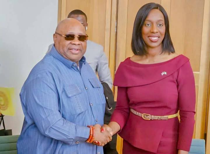 GOGnewsmedia's tweet photo. Gov Ademola Adeleke Meeting with the UK Prime Minister’s Envoy to Nigeria on Trade and Investment: Rt. Hon. Florence Eshalomi MP on driving UK investment to Osun state. A Memorandum of Understanding (MOU) was signed at the House of Commons, London. https://t.co/gmLRoQUbyf