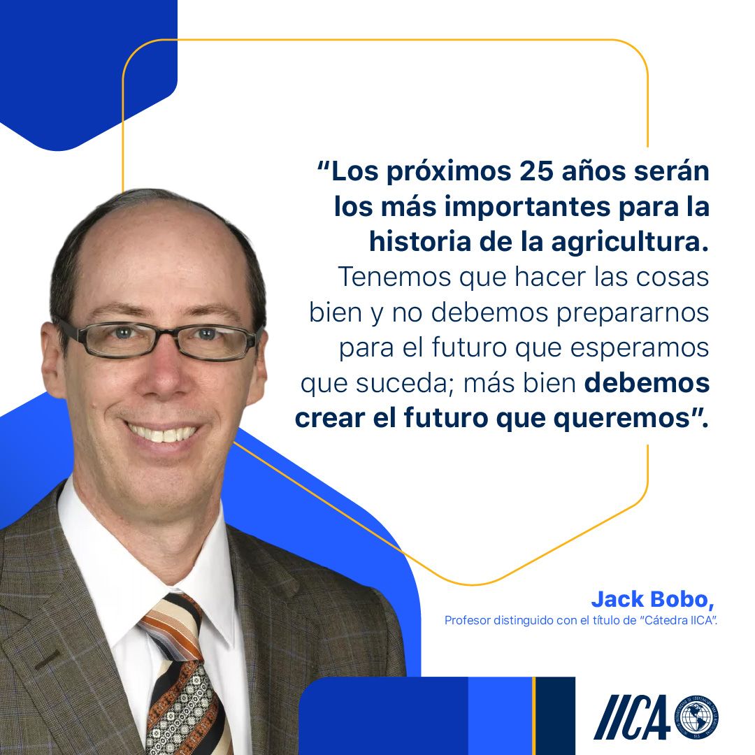 👏 El profesor estadounidense, Jack Bobo fue distinguido como #CátedraIICA por su compromiso con la promoción de las soluciones basadas en ciencia y con el empoderamiento de los pequeños agricultores 👨‍🌾 🧑‍🌾

Conoce más aquí: iica.int/es/prensa/noti…