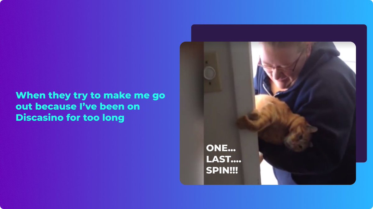 Discasino_'s tweet photo. When they try to make me go out because I’ve been on @Discasino_ for too long…
Nah. I’ve got spins to spin and wins to win 🎰💸
Catch me not outside. https://t.co/gjJzcxO0FI