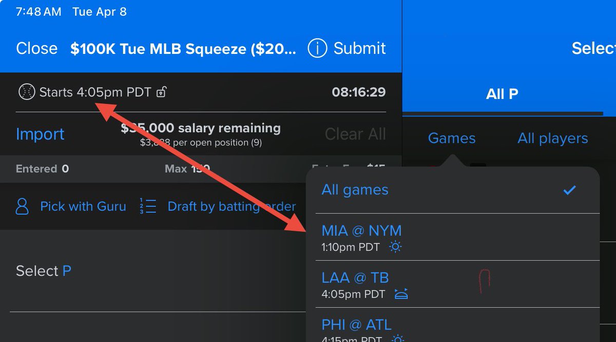 BoltShizzy's tweet photo. @FanDuel_Support so what is the correct lock time for MLB main slate today 04/08/25?????? https://t.co/hR57fVd1f8