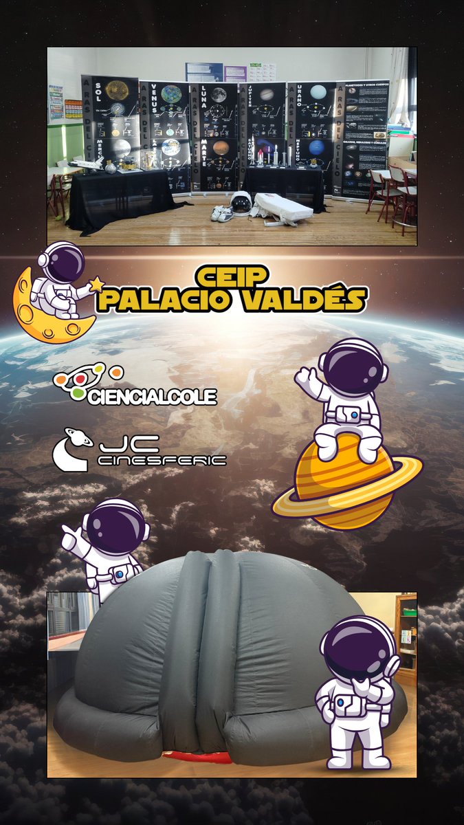cinesferic's tweet photo. ¡Gracias a los alumnos del CEIP Palacio Valdés por su increíble curiosidad y sus ganas de explorar los secretos del universo! 🌍🔭💫 Así comienza la gran aventura del conocimiento 🚀📚✨ #Ciencia #Educación #Futuro https://t.co/iYwN0YtPbc