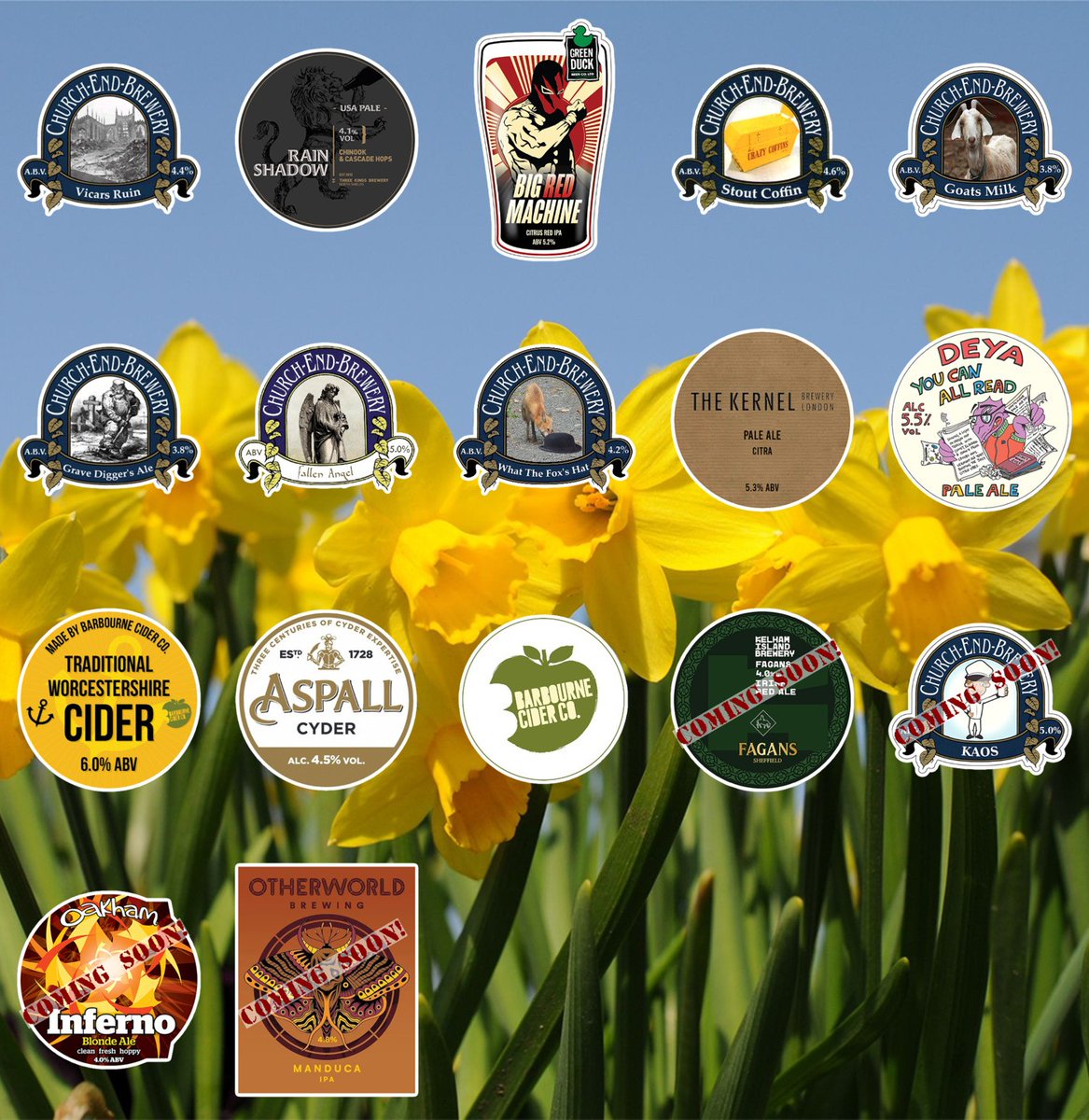 On the bar today!
Beer Board: bit.ly/32ihfBW

<a href="/churchendbeer/">Church End Brewery</a> <a href="/threekingsbeer/">Three Kings Brewery</a> <a href="/greenduckbrew/">Green Duck Beer Co</a> <a href="/kernelbrewery/">Kernel Brewery</a> <a href="/deyabrewery/">DEYA</a> #BarbourneCider <a href="/Aspall/">Aspall</a> <a href="/WorcesterCAMRA/">Worcester CAMRA</a>
#RealAleFinder