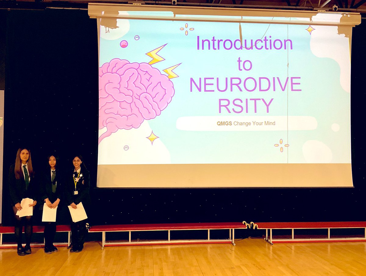 QMGS_CYM's tweet image. CYM Diversity Team were at @LowerFarmSchool this afternoon presenting their workshop on Introduction to Neurodiversity.
Madiha, Zainab & Edrish lead the session to 120 Year 5 & 6 pupils who learnt about ADHD,Autism,Dyslexia and Dyspraxia.