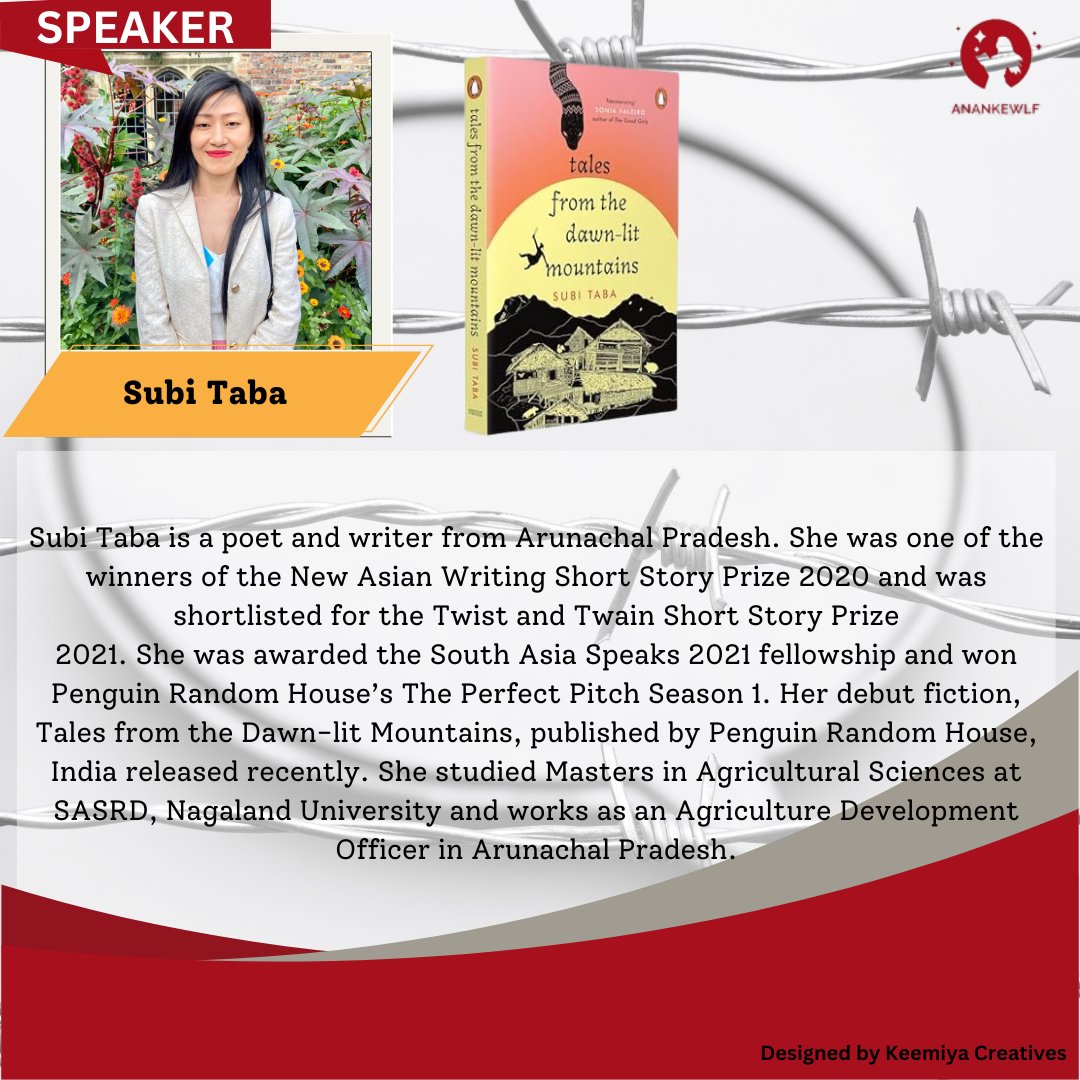 Subi Taba (<a href="/SubiTaba/">SUBI TABA</a>) will be joining us at Ananke's Festival of Literature 2025!  

#AnankeLitFest2025 #TruthToPower #FestivalOfLiterature #KeemiyaCreatives #AnankeMagazine #VoicesThatMatter #WomenWriters #StorytellersUnite #LitFestIndia
