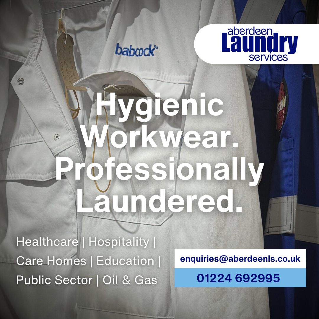 aberdeenlaundry's tweet photo. Clean workwear = safer workplaces.

Our laundry process supports infection control in high-risk industries.

📞 01224 692995 | 📧 enquiries@aberdeenls.co.uk |🌐 https://t.co/dOkK1BG9z5

#WorkwearLaundry #InfectionControl #AberdeenBusiness https://t.co/Sx1svpbIGi