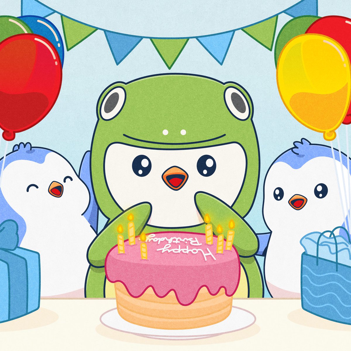 pudgypenguins's tweet photo. Happy Birthday @coingecko! 🐧 https://t.co/kfgkgjkhuW