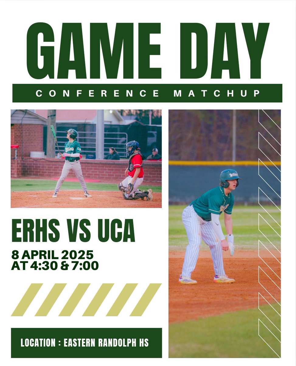 ‼️ Big Night in Ramseur ‼️

We are back in action tonight as we host Uwharrie Charter Academy in a conference matchup! 

🆚 <a href="/UCAEaglesBSB/">UwharrieBaseball</a> 
📍Grady Lawson Field 
📆 April 8th
⏰ First Pitch Scheduled for (4:30/7:00)
⛅️ 53 Degrees

GO CATS!