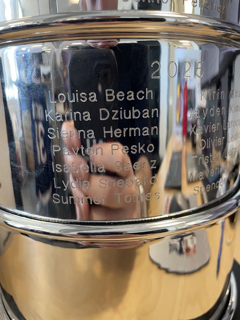 MatthewBeach1's tweet photo. Louisa’s name has been etched in the CCM Hockey House Cup!   Thanks @CCMHockey https://t.co/kGbVpDLjsq