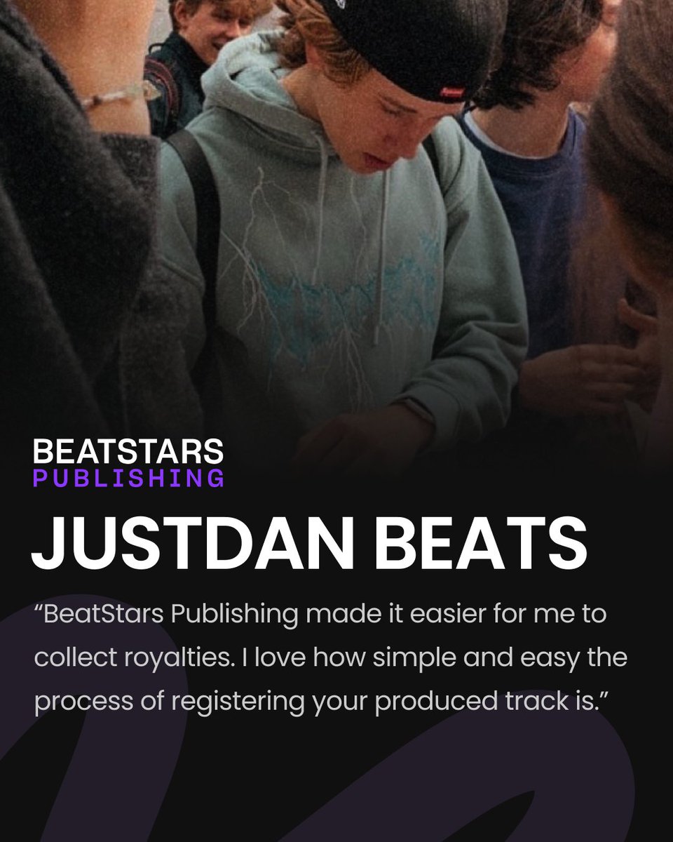 BeatStars (@beatstars) on Twitter photo Platinum producer <a href="/justdanbeats/">justdanbeats</a> knows collecting royalties shouldn't be a headache. See why he trusts BeatStars Publishing to secure his earnings while keeping the process simple.
Get started here: beatstars.com/publishing Platinum producer <a href="/justdanbeats/">justdanbeats</a> knows collecting royalties shouldn't be a headache. See why he trusts BeatStars Publishing to secure his earnings while keeping the process simple.
Get started here: beatstars.com/publishing