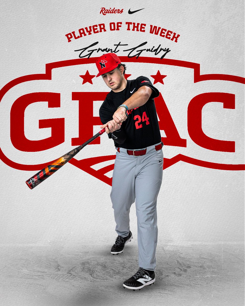 ⚾️ 𝐂𝐔𝐄 𝐓𝐇𝐄 𝐒𝐀𝐗𝐎𝐏𝐇𝐎𝐍𝐄!🎷 Grant Guidry is the GPAC Player of the Week!
#RaidersStandOut | <a href="/NWC_Baseball/">Northwestern Baseball</a>