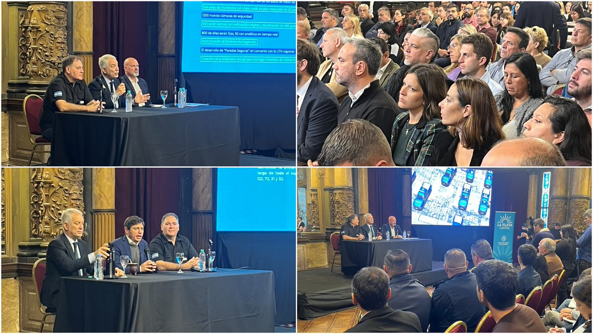 Acompañamos al Intendente <a href="/Julio_Alak/">Julio Alak</a> en la presentación del "Plan de seguridad integral municipal - La Plata, Ciudad Segura - 2024-2027".

<a href="/LaPlataMLP/">Municipalidad de La Plata</a> 
<a href="/Kicillofok/">Axel Kicillof</a> 
<a href="/BAProvincia/">Gobierno PBA</a>
