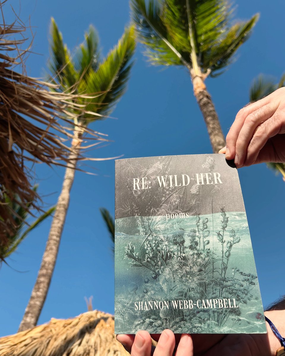 S. Webb-Campbell (@shannonwc) on Twitter photo A week before the publication date of Re:Wild Her (<a href="/bookhugpress/">Book*hug Press</a> April 15, 2025) my poems are on the beach overlooking the Caribbean Sea in Punta Cana on the easternmost tip of the Dominican Republic (somewhere I’ve yet to go). A week before the publication date of Re:Wild Her (<a href="/bookhugpress/">Book*hug Press</a> April 15, 2025) my poems are on the beach overlooking the Caribbean Sea in Punta Cana on the easternmost tip of the Dominican Republic (somewhere I’ve yet to go).