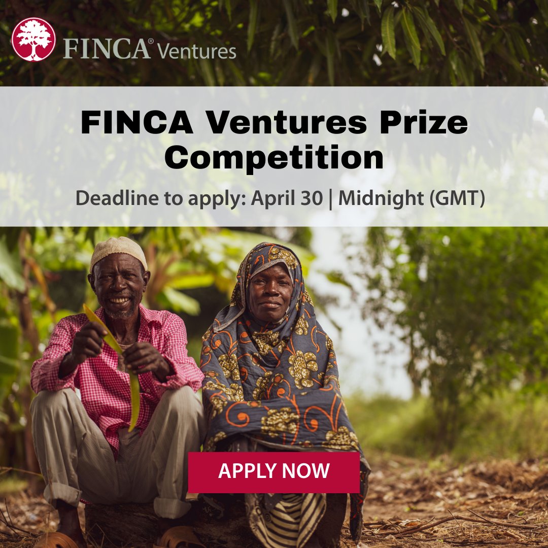 FINCA is looking to award $400,000 to six winning African entrepreneurs to help accelerate and scale their impact in creating sustainable solutions to some of the world’s most pressing challenges. 

If you are an early-stage company based in Africa looking for funding,