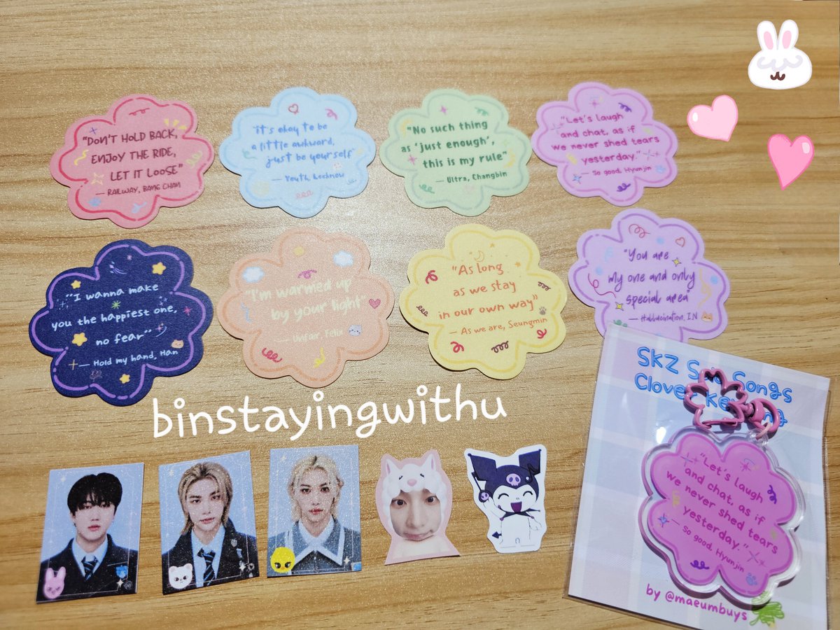 binstayingwithu's tweet photo. Super late feedback, but thank you again for these! Ang laki nila di ko inexpect. 🤣 Thank you sa giveaway stickers, freebies, and for packing them well! Ang ganda ng quality. 😍🩷
#frommaeum @maeumbuys https://t.co/gLJTQcpazH