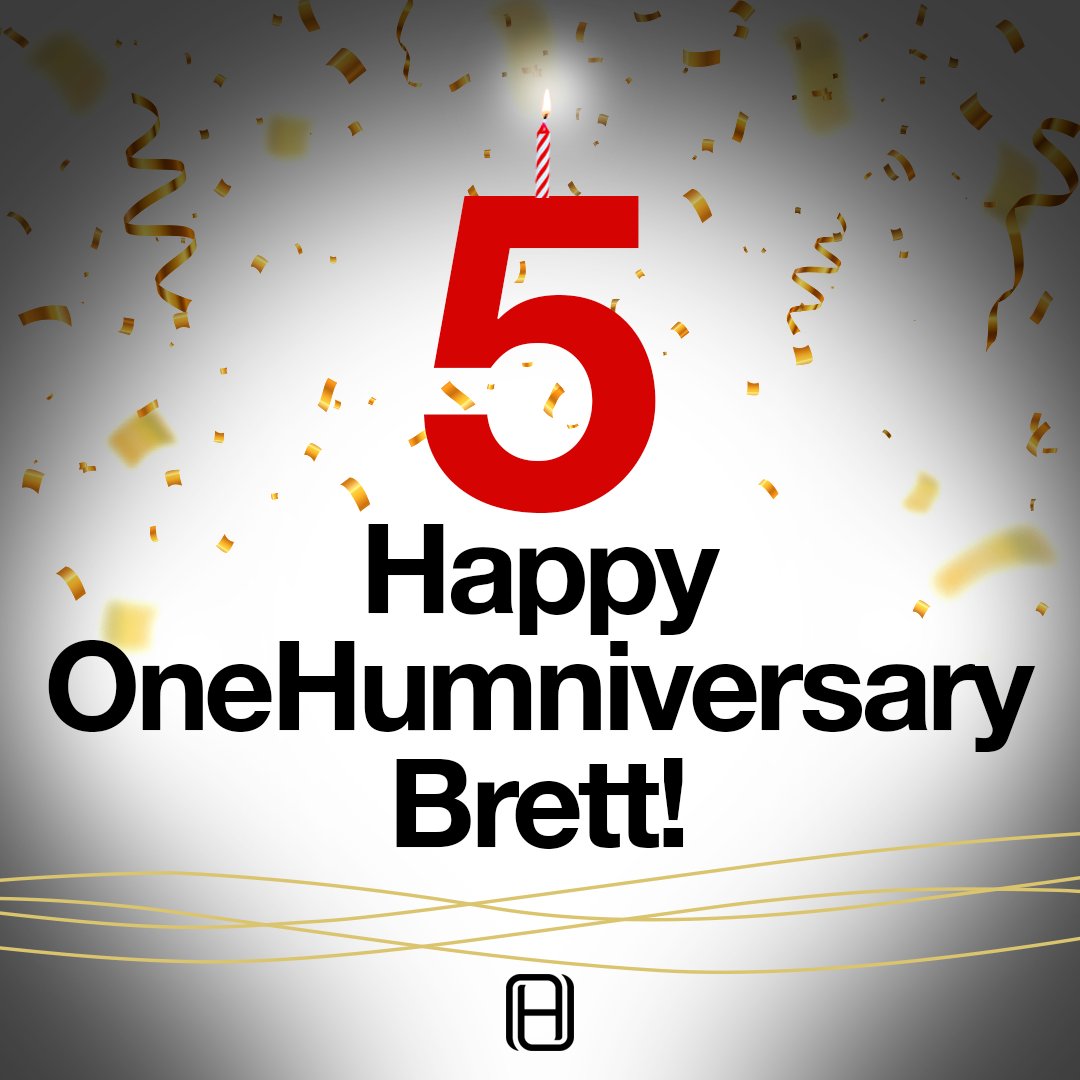 OneHum_Agency's tweet image. Wow, time flies. Has it really been 5 years already? Join us in wishing a happy OneHumniversary to our Executive Creative Director, Brett! 
#OneHum #HappyOneHuminversary