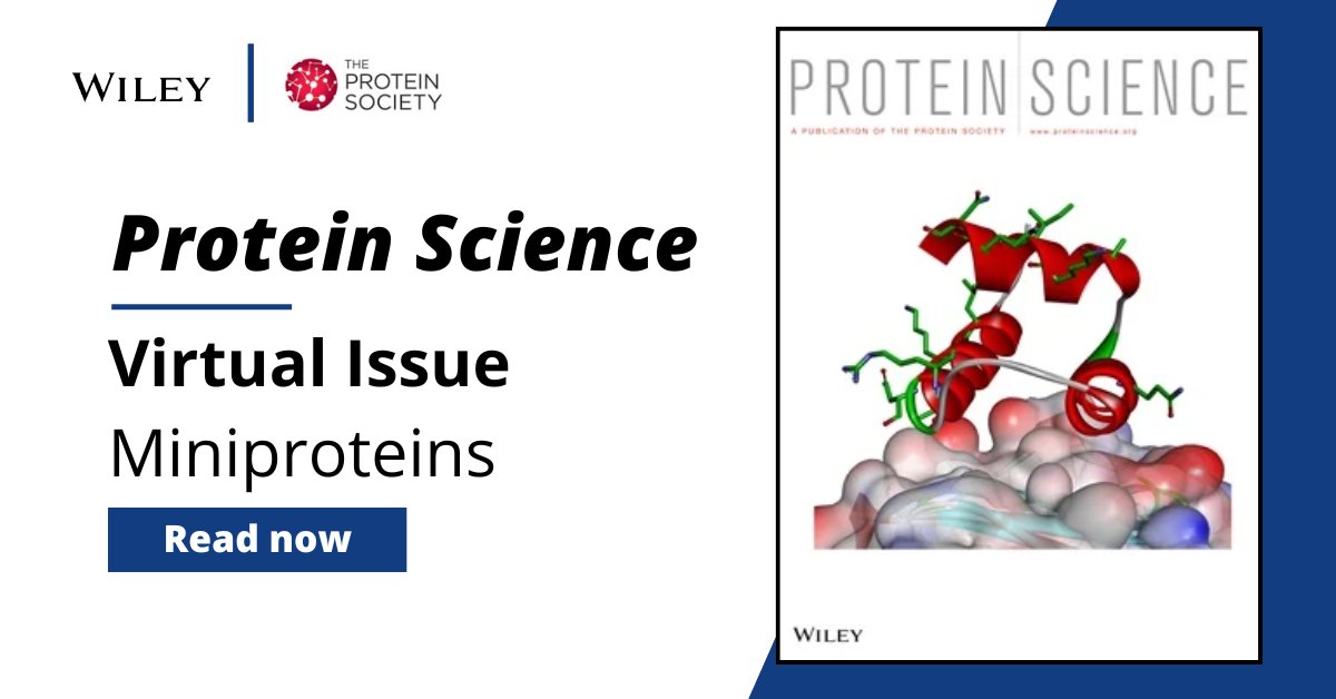 Wiley Biomedical Science (@wileybiomedical) on Twitter photo A brand new Special Issue from Protein Science is now live.
The issue focus is on 'Miniproteins' - read it now ➡️ow.ly/Xm1o50VtTCo
<a href="/ProteinSociety/">proteinsociety</a> A brand new Special Issue from Protein Science is now live.
The issue focus is on 'Miniproteins' - read it now ➡️ow.ly/Xm1o50VtTCo
<a href="/ProteinSociety/">proteinsociety</a>