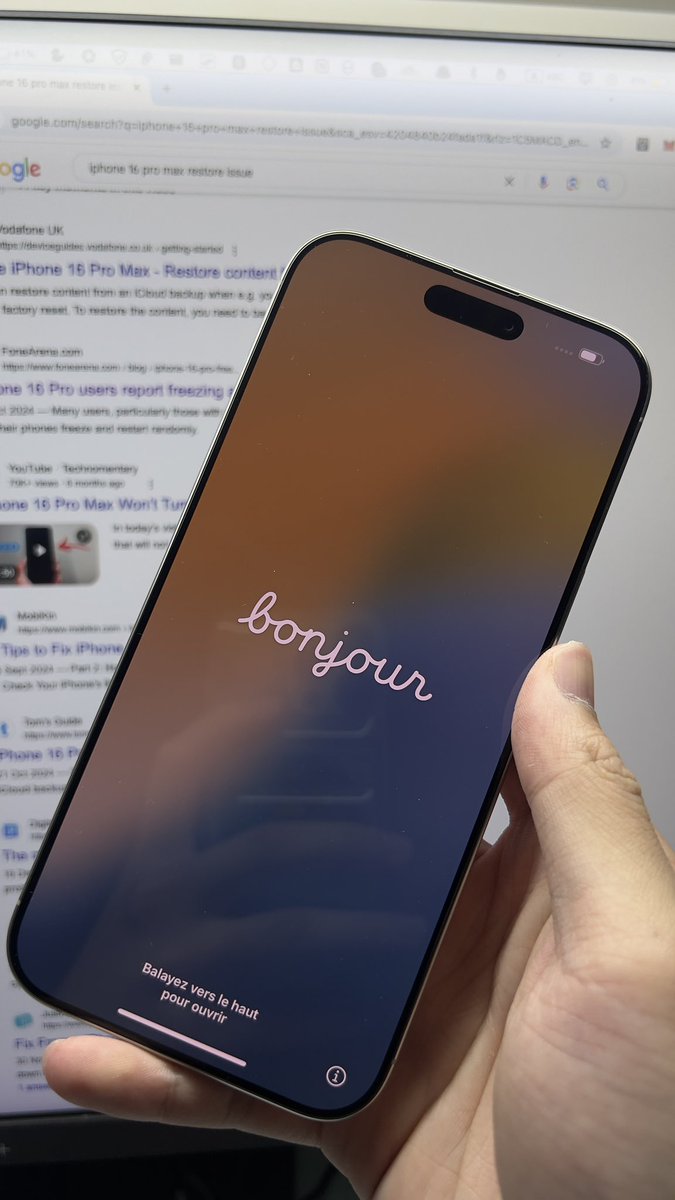 ryanryeones's tweet image. just got my iphone 16 pro max but experiencing issues setting up 😓

never expected this from apple