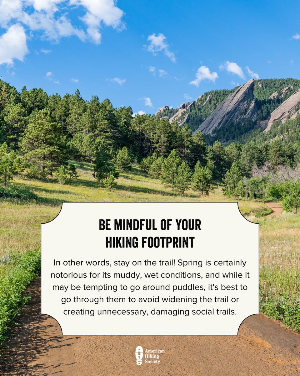 AmericanHiking's tweet photo. How are you celebrating Earth Month? 🥾 🌎 💚
#AmericanHiking #EarthMonth #TrailLove #TrailLover #HitTheTrails #PublicLands #SupportPublicLands #TrailStewardship #Stewardship #PreserveNature #ConnectWithNature #FindYourTrail #TrailMaintenance #TrailCleanUp https://t.co/v43cMZUkOU