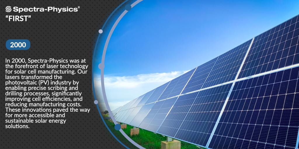 In 2000, Spectra-Physics® revolutionized solar cell manufacturing with advanced lasers. Today, our IceFyre® lasers enhance efficiency in renewable energy. #RenewableEnergy #SolarPower #LaserTechnology #Innovation ow.ly/9eWo50VvjhT