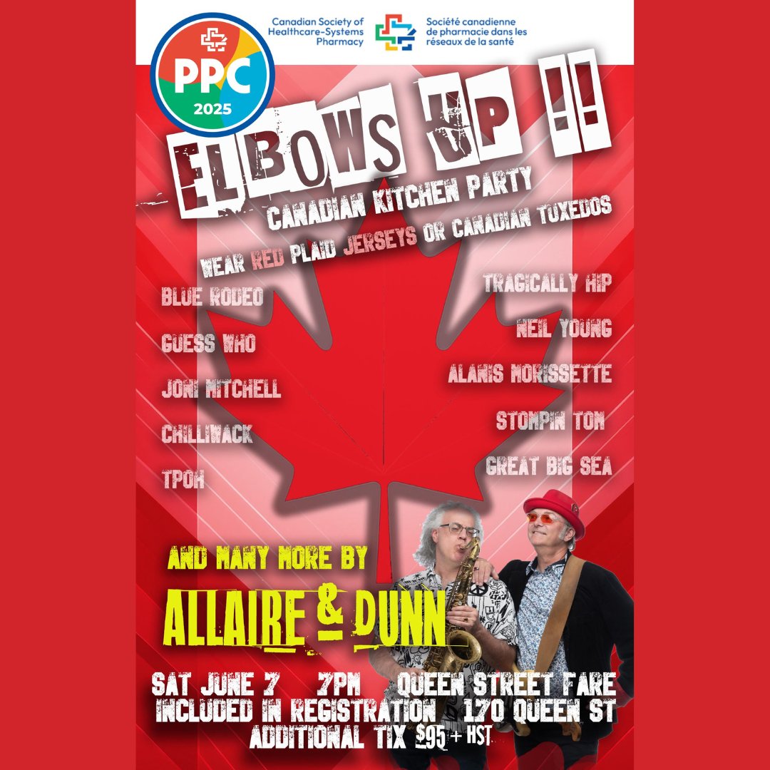 CSHP_SCPH's tweet image. 🍁🏛 Celebrate everything that makes Canada shine at #CSHP_PPC&apos;s Elbows Up Canadian Kitchen Party!

Join us at Queen Street Fare for great eats and entertainment, along with pure Canadian pride.

Wear your Canadiana gear and let’s show off our spirit! ➡️CSHP.ca/PPC2025