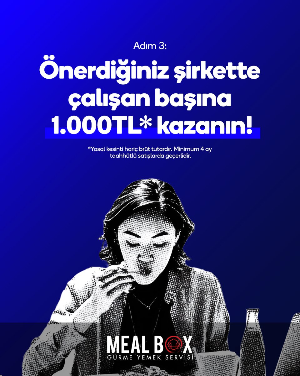 MealBoxTR's tweet photo. Bu program sayesinde:

✔️ Tanıdığın bir şirkete destek oluyorsun
✔️ Biz kaliteli yemek hizmeti sunuyoruz
✔️ Sen kazanç elde ediyorsun
Kazan-kazan modeli!
Şimdi fırsatı değerlendir: https://t.co/ufy8pzOcWM