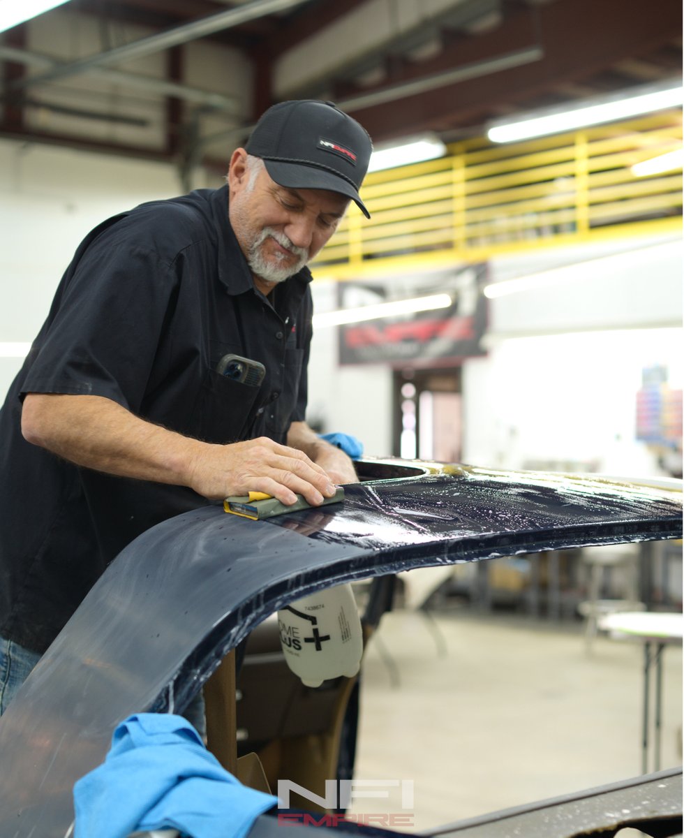 NFIEmpire's tweet photo. Cutting and buffing in the NFI body shop is always satisfying.  If you have a project in mind let's discuss how we can handle it for you! 
 #cars #cartok #detail #carshows #automotive #service #paint #buffing #bodyshop https://t.co/zNeOZGf1Bq