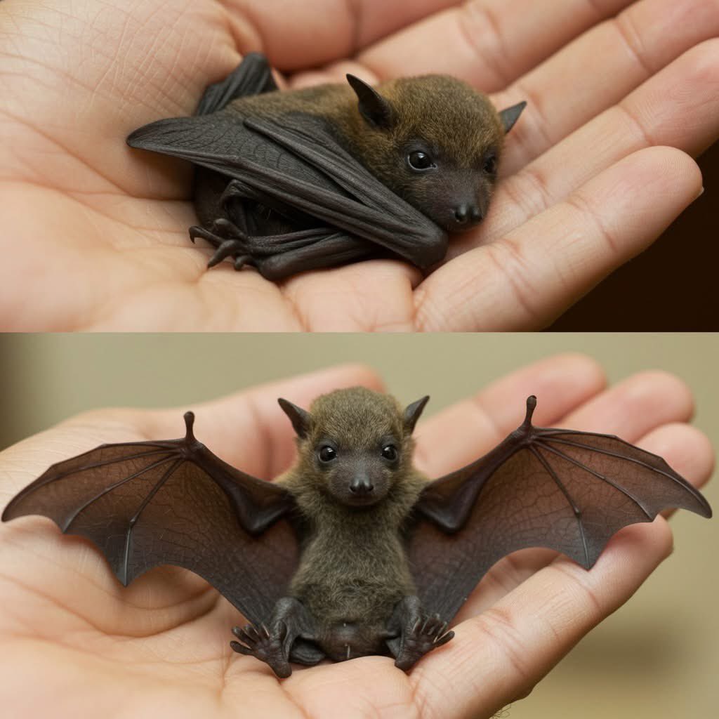 Cześć... Jestem nietoperzem... Nie wysysam krwi i nie chcę utknąć w twoich włosach.
Jeśli przypadkowo wejdę do twojego domu,
proszę nie bijcie mnie kijami, ani miotłami, to naprawdę boli i bardzo się boję.
To był wypadek, nie chciałem cię przestraszyć. Jeśli wyląduję, mogę nie