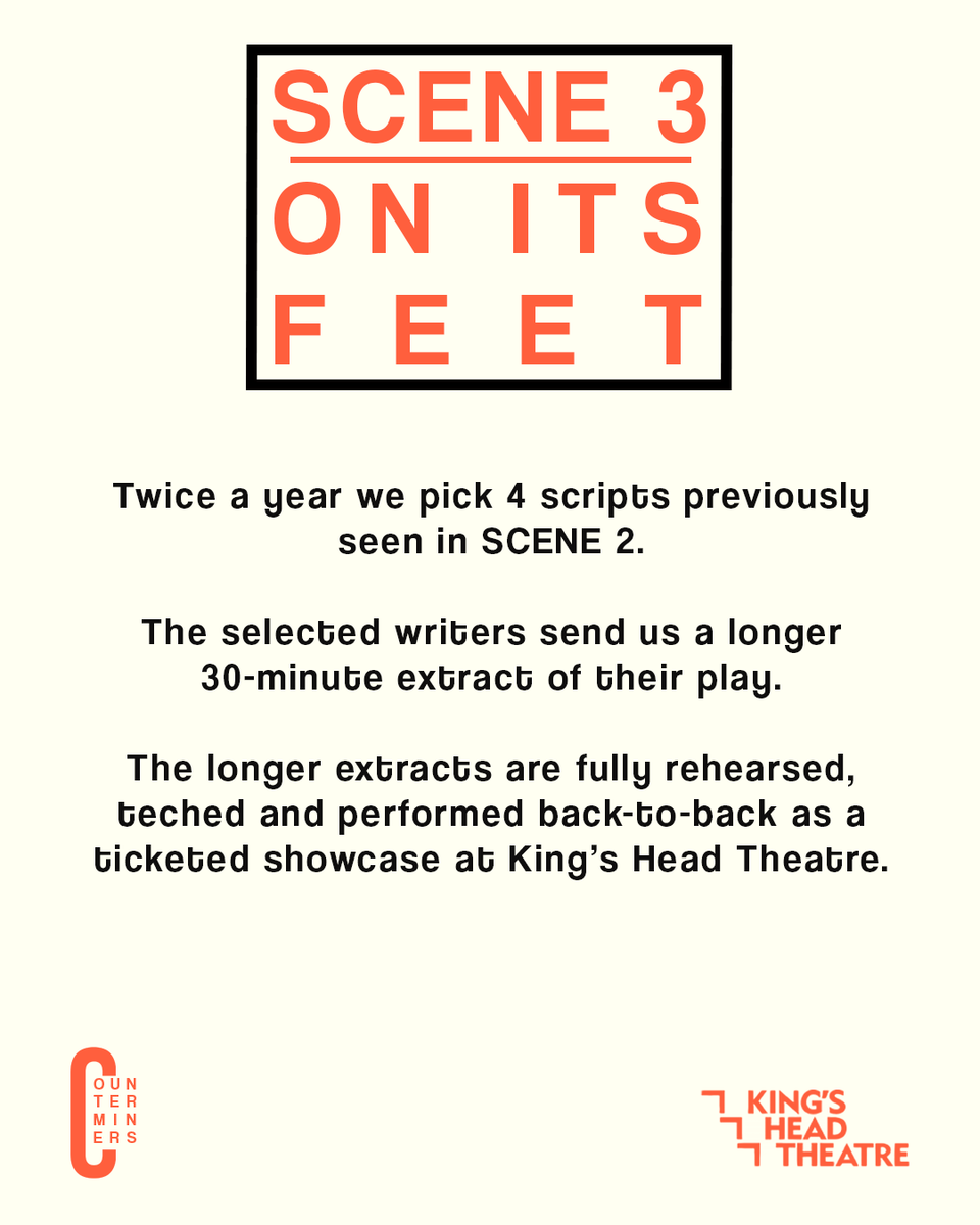Calling all writers, directors and actors!

Counterminers are incredibly excited to announce our new year-round artists development initiative, ‘As Yet UnScene’, running in collaboration with the King’s Head Theatre.