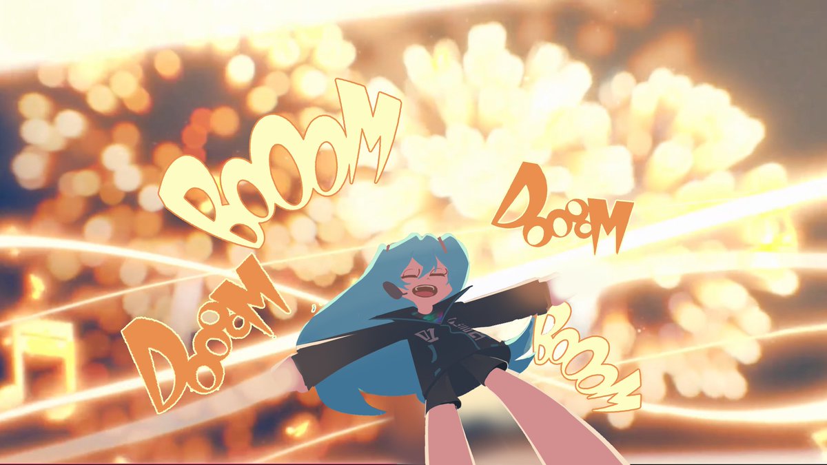 Wortsoda's tweet photo. 初音未来 x 吊带袜天使
【MIKU EXPO 10th】动画风格转换尝试
原动画：【MIKU EXPO 10th】Intergalactic Bound
#初音ミク #Miku #Fanarts #吊带袜天使 https://t.co/q8zw20lwFl