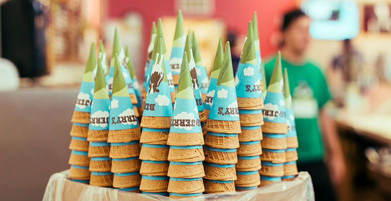 Stacking em high to watch em fly! Happy Free Cone Day... come by for a FREE scoop today from Noon - 8PM in Plano and <a href="/TheShopsHV/">The Shops at HV</a>