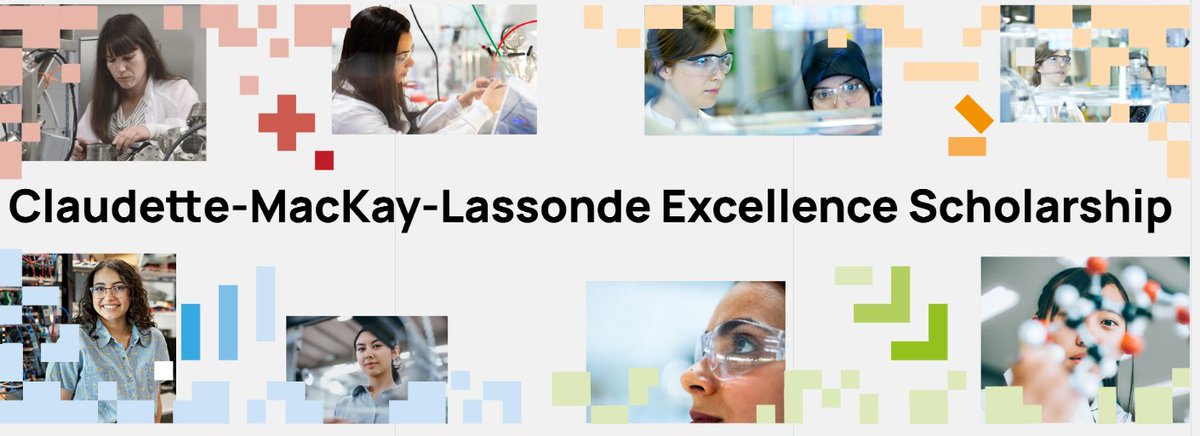 The Claudette-MacKay-Lassonde Excellence Scholarship is a Canada-wide annual award of $25,000 to support women in their second or third year of undergraduate engineering studies in Canada. Learn more: polymtl.ca/femmes-genie/e…