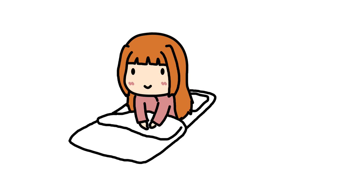 高槻やよい 「寝るやよい 」|白っぽいピンクのイラスト
