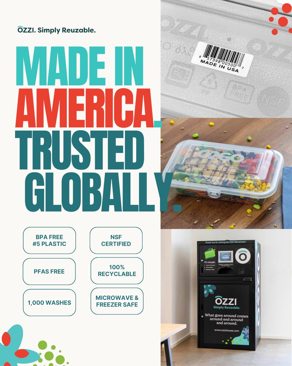 At OZZI, we don't outsource quality. 🇺🇸 Our containers are made right here in the USA- crafted with precision, built to last, and ready to perform. We're always good to go. 🫡 ♻️ #OZZI #O2GO #OZZIREUSE 
-
-
#reusable #reusablecontainers #zerowaste