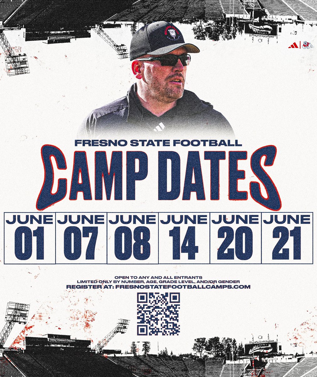 Camp season will be here before you know it 👀

Take your game to the championship level‼️

Registration is open now 👉 FresnoStateFootballCamps.com