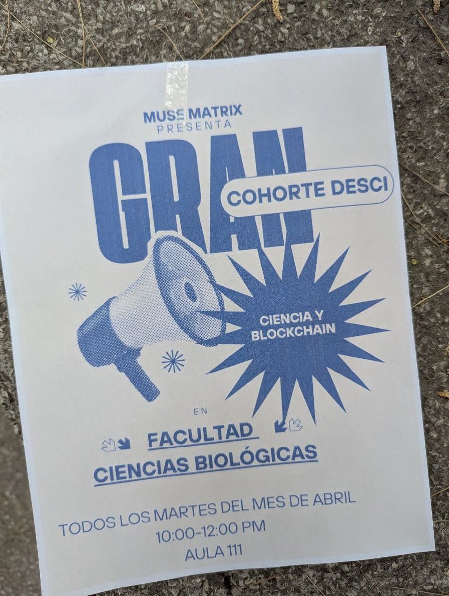 MuseMatrix_'s tweet image. Good vibes and ideas. DeSci in BIO - BUAP
Todos los martes en Facultad de Ciencias Biológicas.🤓🤠
@pamelalimonlop3
@DeSciMX