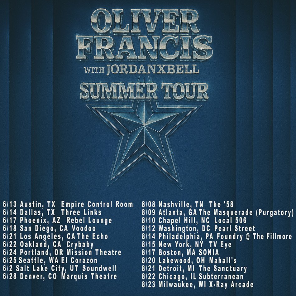 I’m outside with Oliver Francis this summer!!