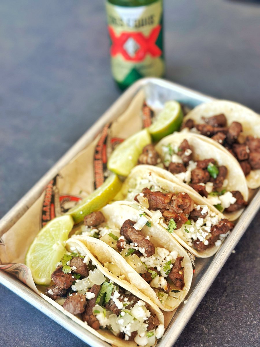 JohnnysTaverns's tweet image. 🌮Street Tacos🌮 
Soft corn tortillas served with onions, cilantro, queso fresco and lime. Your choice of grilled chicken, breaded fish, grilled steak, grilled shrimp, or fried shrimp. Available seven days a week!