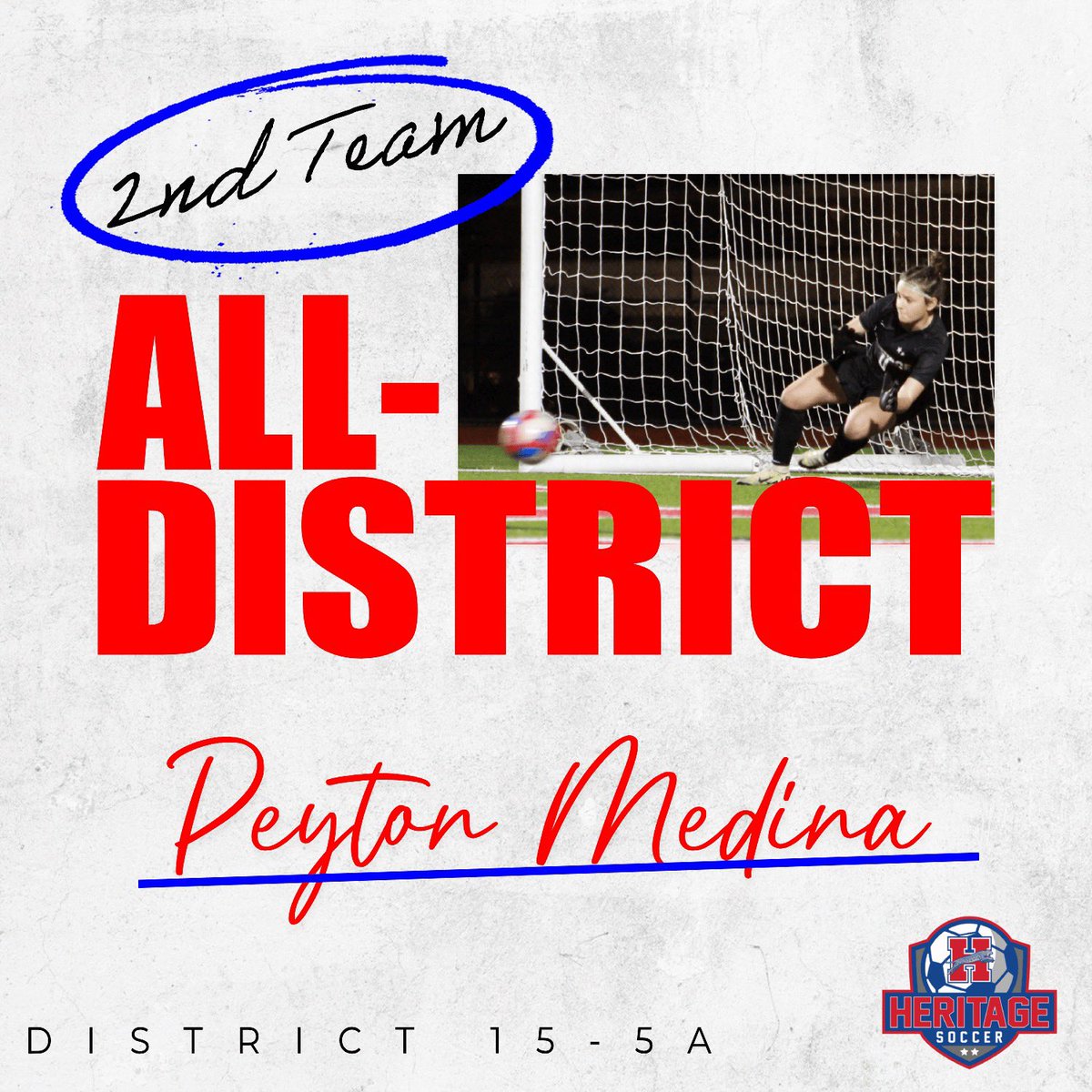 Congrats Peyton <a href="/peyton_medina01/">Peyton Medina 2026</a> on being named 2nd team all district! 

<a href="/NickSoutar/">Nick Soutar</a> <a href="/StingSoccerClub/">Sting Soccer Club</a> <a href="/ImYouthSoccer/">ECNL/GA/Recruiting/College Soccer</a> <a href="/ImCollegeSoccer/">College Soccer Truth ™</a> <a href="/TheSoccerWire/">SoccerWire</a> <a href="/PrepSoccer/">Prep Soccer ⚽️</a> <a href="/EcnlTexas/">ECNL Girls Texas Conference</a> <a href="/TheECNL/">The ECNL</a>