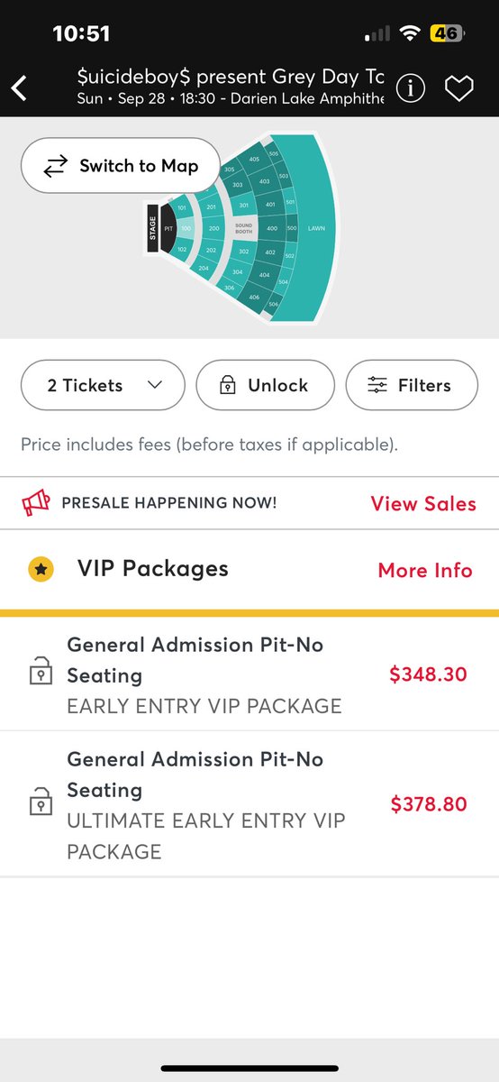 sarahmxrtinez's tweet photo. @SUICIDEBOYS why are tickets so expensive now for pit 🙁 i paid $60 in 2019 for GA at an amphitheater… now GA at an amphitheater is over $300??? https://t.co/RjWqhlY8Pd