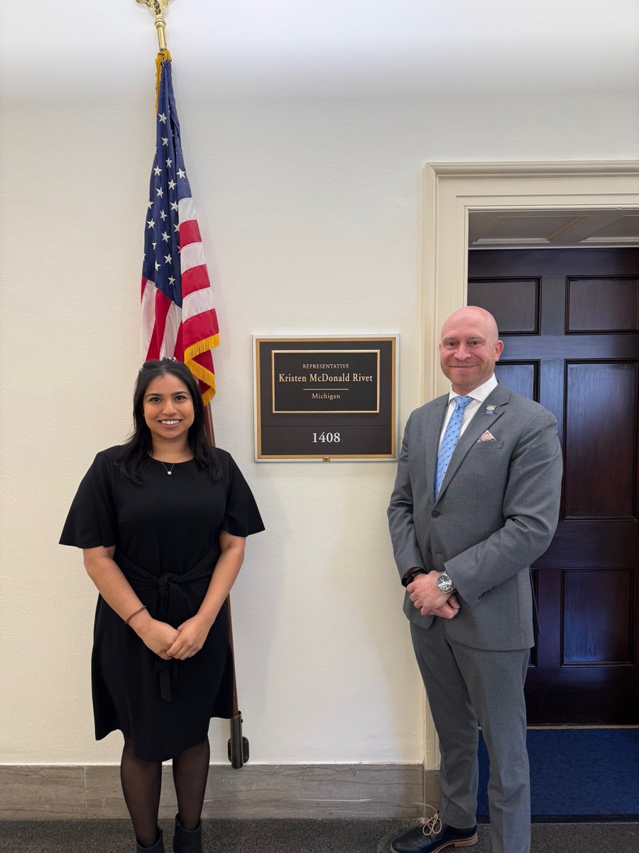 <a href="/NatlTroopers/">National Troopers Coalition</a> great to meet with the Legislative Director for new Congresswoman McDonald River on key issues including recruitment and retention of law enforcment <a href="/MSPTApresident/">Nate Johnson</a>