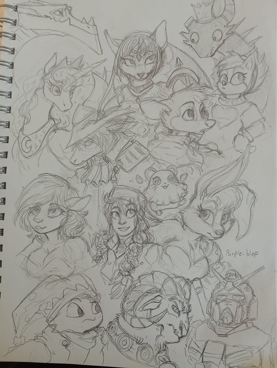 Sketch page is pretty much filled, just need to colour it now