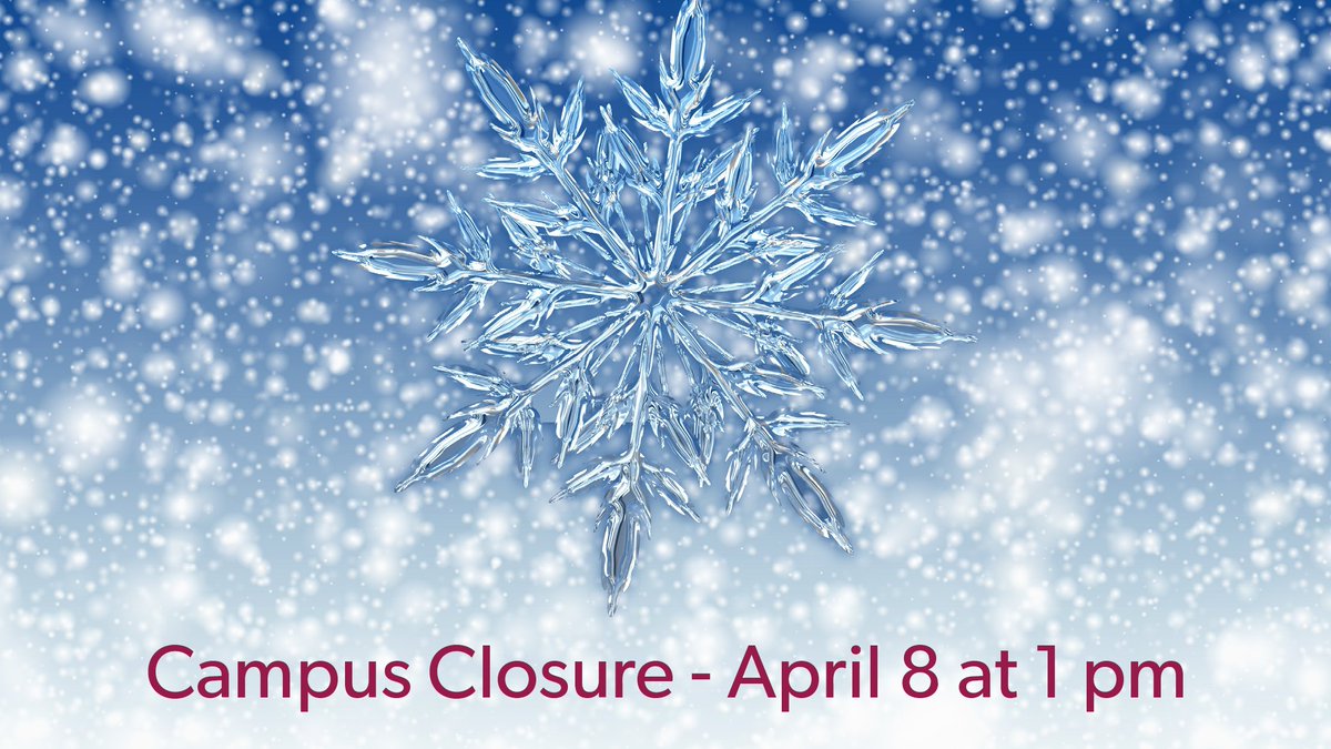 ASTComm's tweet photo. AST is closing the campus at 1 pm today due to weather conditions. Any classes scheduled for this afternoon/evening will be moving to online only. Students are asked to contact their instructors for any further directions. Stay safe everyone! https://t.co/gwiYtxEavR