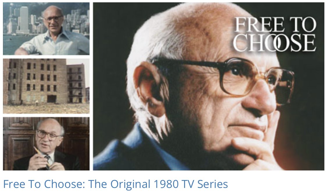 perrymetzger's tweet photo. Milton Friedman was one of the great economists of the past century. His 1980 PBS series “Free to Choose” is available, in its entirety, on YouTube. You needn’t pay a penny to see it. Link in thread. https://t.co/FDcZIPFLRb