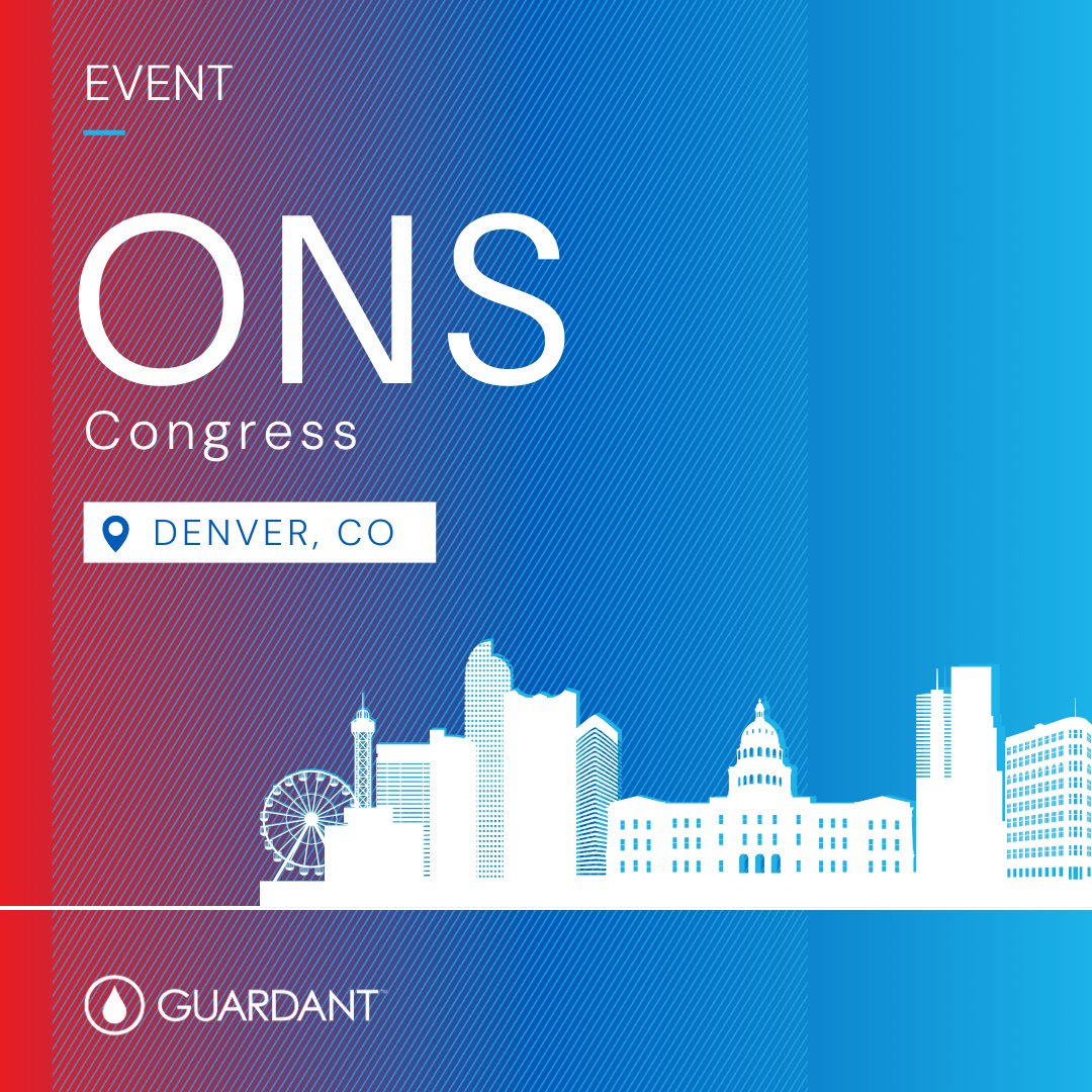 GuardantHealth's tweet photo. We’re excited to attend @oncologynursing's #ONSCongress this week, where we’ll highlight the vital role nurses play in advancing patient care through molecular testing. Stop by booth #4065 to see how our precision oncology testing contributes to improved patient outcomes. https://t.co/MRCXEm5kNh