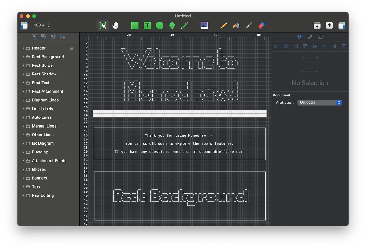 Monodraw v1.7 is now available for public testing – includes dark mode canvas and plain text format.

blog.helftone.com/monodraw-v1.7/